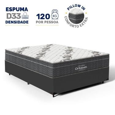 Imagem de Cama Box com Colchão de Espuma D33 Ortobom Airtech Ortopillow 100 Casal 138cm