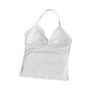 Imagem de Top De Ginástica Feminino Longline Com Alças E Costas Abertas, Top De 