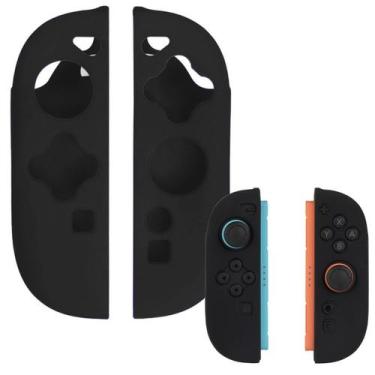 Imagem de Capa Protetora Silicone Para Nintendo Switch 2 Joy-con Case Preta - Te