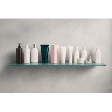 Imagem de Prateleira de Vidro Verde 6510 cm  Organização Moderna para Cozinha - 