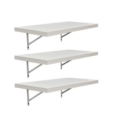 Imagem de Kit 3 Prateleiras 40 x 20cm Branco Espessura 25mm