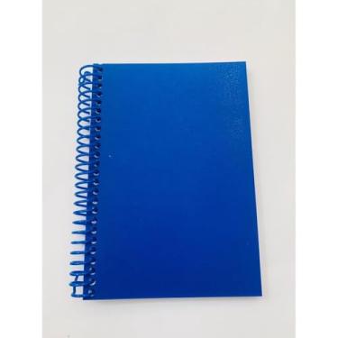 Imagem de Caderno A6 sem pauta 15x10,5 cm capa dura, caderneta compacta para anotações, bloco portátil alternativa ao caderno A5 e cadernos para uso diário e organização (A6 Azul)