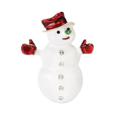 Imagem de Broches De Natal Unissex Femininos Com Strass De Boneco De Neve, Alfin