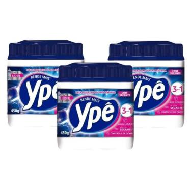 Imagem de 3 Detergente Maquina De Lava Louças Ypê Pó 18 Lavagens 450G - YPE