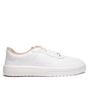 Imagem de Tênis Feminino Moleca Napa Sardenha Recortes Branco, Branco, 37