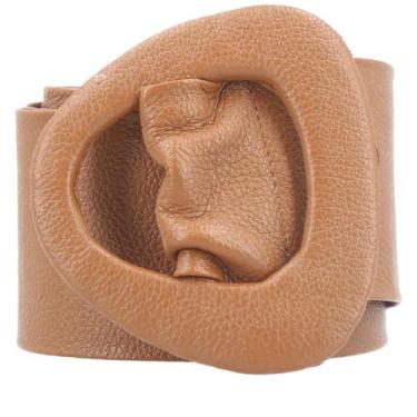 Imagem de Cinto Faixa Maiara de Couro Bauarte, Caramelo