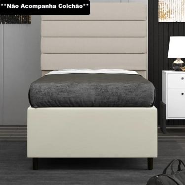 Imagem de Base para Cama Box Solteiro 88x188cm Hit Z04 Sintético Bege- Mpozenato
