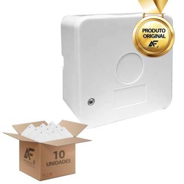 Imagem de Kit 10 Caixa Passagem Câmera Conectores Fonte Modelo 9x5,5 - AFERMIX, 