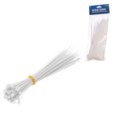 Imagem de Abraçadeira de Nylon 4,5x200mm 100 Peças Cor Branco Western