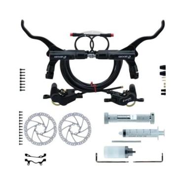 Imagem de Freio Hidráulico De Disco De 4 Pistões HB-876E 160 180 ZOOM Preto E Ve