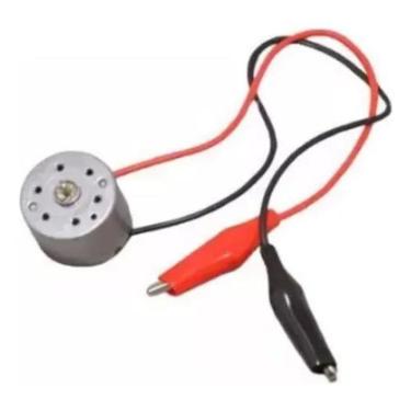 Imagem de Micro Motor 310 1.5 6V Com Cabos E Garras Jacaré 7000 Rpm