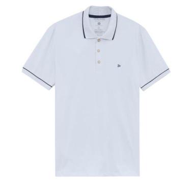 Imagem de Camisa Polo Masculina Piquet Stretch Malwee Ref. 106646, Branco c4046,