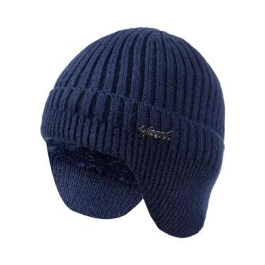 Imagem de Gorro De Inverno Unissex Quente De Tricô Com Protetor De Orelha Elegan