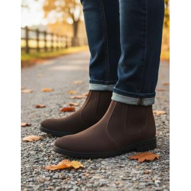 Imagem de Bota Chelsea Masculina Marrom Café Botina Country Rodeio - Maria Izabe