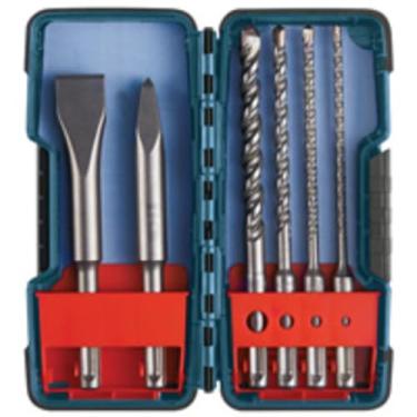 Imagem de Conjunto de brocas de martelo rotativo Bosch com ponta de carboneto SDS-plus, HCST006,...