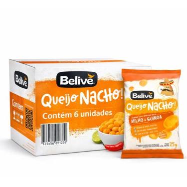 Imagem de Kit 6 Salgadinho Belive S/ Gluten Queijo Nacho 25G