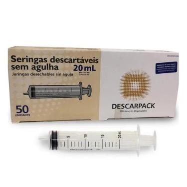 Imagem de Seringa 20ml s/ ag. bico slip caixa com 50 unidades descarpack