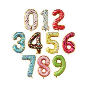 Imagem de Balões De Aniversário De 40 Polegadas Em Folha, Balões De Hélio Com Nú