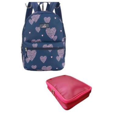 Imagem de Mochila Costas Luxcel Reforçada Leva Estojo Jumbo Apparatos, AZUL CORA