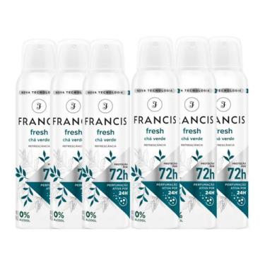 Imagem de Kit com 6 Desodorante Aerossol Francis Chá Verde 150ml