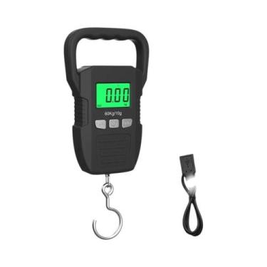 Imagem de Balança Digital De Bagagem 60kg Com Carregamento USB E Display LCD Par