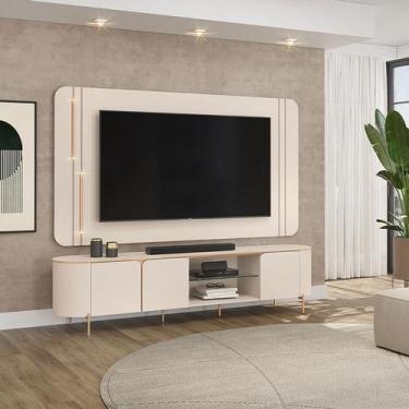 Imagem de Rack Bancada com Painel Ambiente Ariana Off White  DJ Móveis - DJ Move