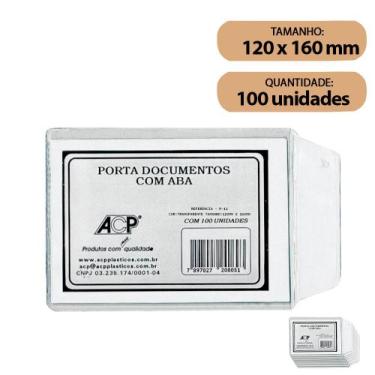 Imagem de Protetor Porta Documentos com Aba Acp 120x160mm C/100