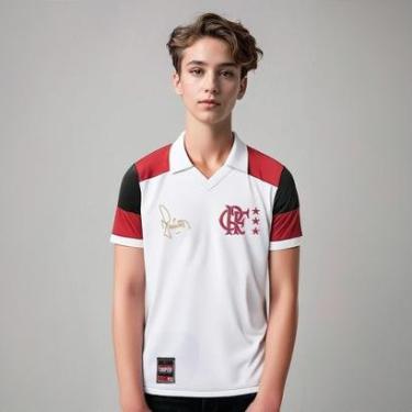 Imagem de Camisa Flamengo Júnior Retrô 1992 Branca Infantil-Unissex