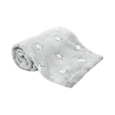 Imagem de Mantinha Infantil Estrelinhas Cinza Buba 14483, Cinza, Berço