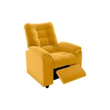 Imagem de Poltrona Do Papai Reclinável Onix Veludo Terracota Matrix