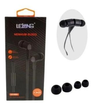 Imagem de Fone De Ouvido Com Microfone P2 3.5mm Sem Ruido- Lelong Preto LE-0201