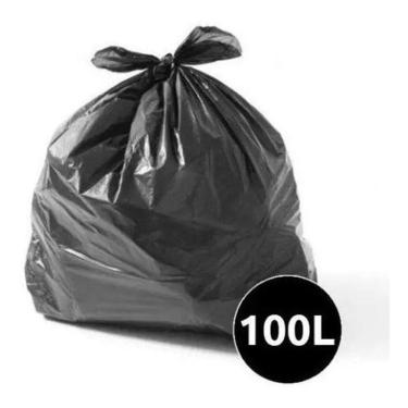 Imagem de Saco de Lixo 100L Reforçado com Pacote 50 Unidades Preto Higipack