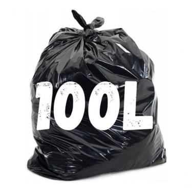 Imagem de Saco para Lixo P3 Reforçado Preto 100L com 100 Unidades Resistente Higipack