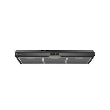 Imagem de Depurador de Ar Electrolux 80cm Preto Alto Poder de Sucção, Painel Touch e Luz LED (DE8TB) Bivolt