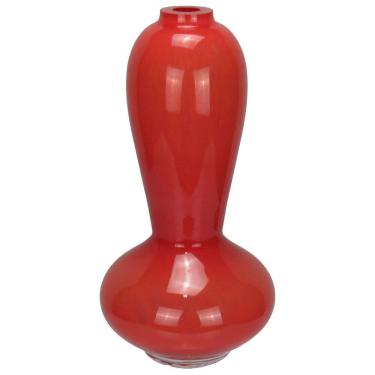 Imagem de VASO DECORATIVO ENFEITE PLANTA GARRAFA VIDRO 28x14x14cm VERMELHO