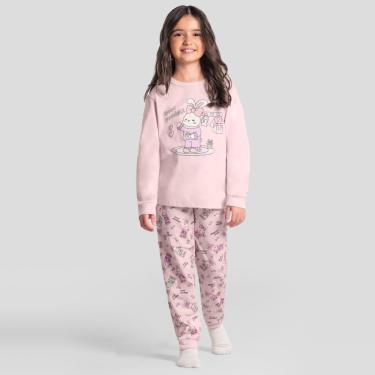 Imagem de Pijama infantil menina coelhinho brilha no escuro Brandili