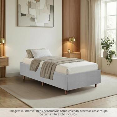Imagem de Cama Box Solteiro em Madeira Eucalipto Base Resistente e Durável Santo