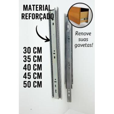 Imagem de Corrediça Trilho Telescópica de gaveta/armário/ móveis 30CM/35CM/40CM/