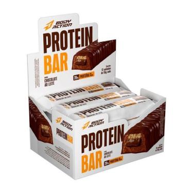 Imagem de Protein Bar - 12 Unidades de 55g Chocolate ao Leite - Bodyaction - Bod