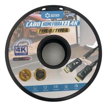 Imagem de Cabo Hdmi Fibra 2.1 Type D Type A Ultra Hd 4k 30m Destacavel - Lotus