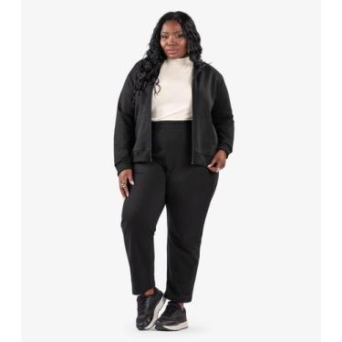 Imagem de Calça Feminina Plus Moletom Felpado Secret Glam Preto, Plus G3, Preto