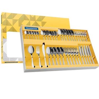Imagem de Faqueiro Inox Tramontina Havana 42 Talher Cozinha Churrasco