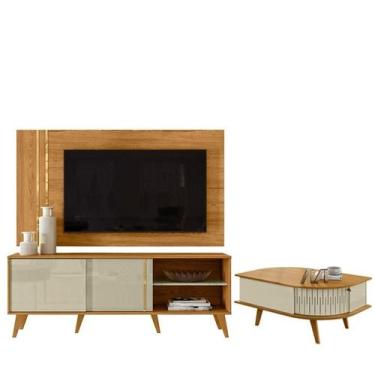 Imagem de Rack Bancada E Painel Para TV Cronos com Mesa de Centro Indianápolis C