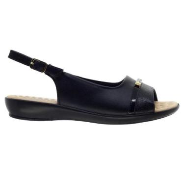 Imagem de Sandália Joanete Feminina Piccadilly 500380 Preto, 38, Preto