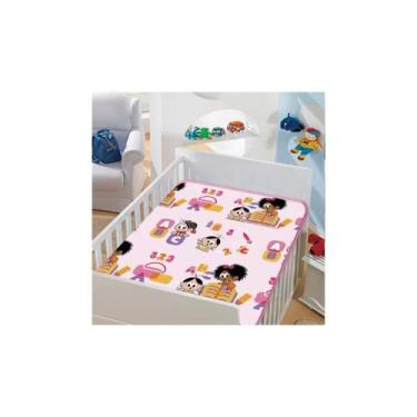 Imagem de Cobertor turma da mônica infantil 90x110 cm rosa jolitex abc - Jolitex