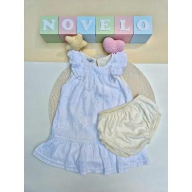 Imagem de Vestido Bebê Menina em Laise com Calcinha Trick Nick, Off white, M