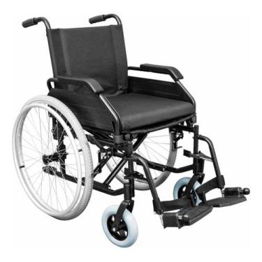 Imagem de Cadeira De Rodas 125kg Resistente Aço Carbono Assento 44cm - Hidroligh