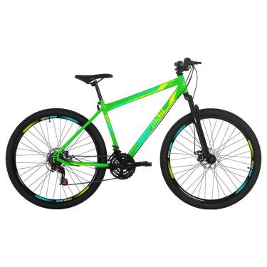 Imagem de Bicicleta Mountain Bike Jaws 2.0 Aro 29 Quadro Aço 21 Marchas Freio a Disco Verde Kawas...
