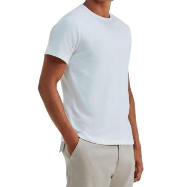 Imagem de Camiseta Masculina Hering Slim Canelada Branca - 4K4D, XGG, Branco