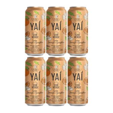 Imagem de Cha Verde Saboroso e Refrescante Laranja com Gengibre 290ml Yai Kit 6